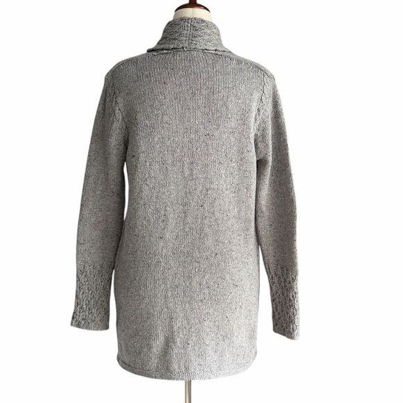 IrelandsEye Dublin Wool Cashmere Silk Cardigan Gray Women’s Made in Ireland Sz.S - Picture 2 of 12